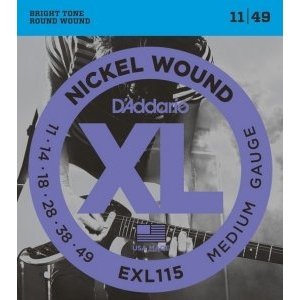 Струны для электрогитары D&#39;ADDARIO EXL115 Blues/Jazz Rock 11-49 