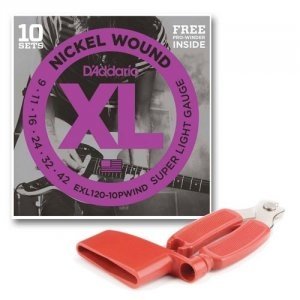 Промо комплект D&#39;ADDARIO EXL120-10PWIND. Струны для электрогитары EXL120 - 10 комплектов + вертушка для струн в подарок! 