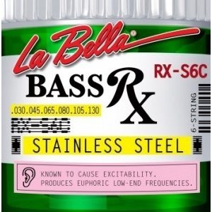 Струны для 6-стр. бас-гитары LA BELLA RX-S6C - сталь, калибр 30-130 