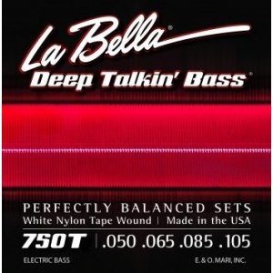 Струны для 5-стр. бас-гитары LA BELLA 750T-B - обмотка нейлон, калибр 50-135, натяжение Light 