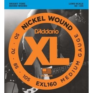 Струны для 4-х струнной бас гитары D&#39;ADDARIO EXL160 Medium 50-105 