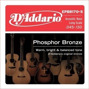 Струны для 5-ти струнной акустической бас гитары D&#39;ADDARIO EPBB170-5 Soft 45-130 