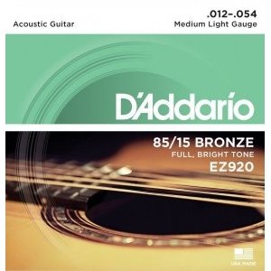 Струны для акустической гитары D&#39;ADDARIO EZ920 Medium Light 12-54 