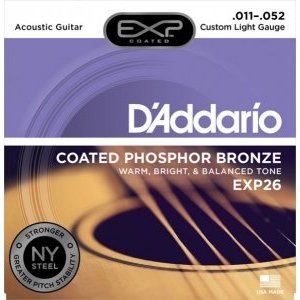 Струны для акустической гитары D&#39;ADDARIO EXP26 Custom Light 11-52 