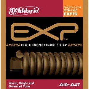 Струны для акустической гитары D&#39;ADDARIO EXP15 Extra Light 10-47 