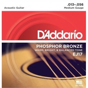 Струны для акустической гитары D&#39;ADDARIO EJ17 Medium 13-56 