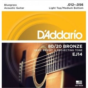 Струны для акустической гитары D&#39;ADDARIO EJ14 Light Top / Medium Bottom 12-56 
