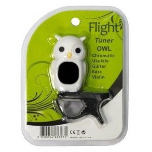 Хроматический тюнер-прищепка FLIGHT OWL сова, цвет белый 
