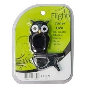 Хроматический тюнер-прищепка FLIGHT OWL сова, цвет черный 