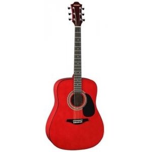 Акустическая гитара HOHNER HW220 TWR цвет красный 