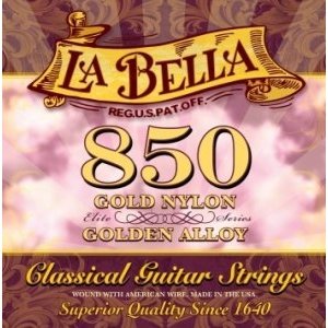 La Bella 850 Струны для классической гитары, жёлтый нейлон 