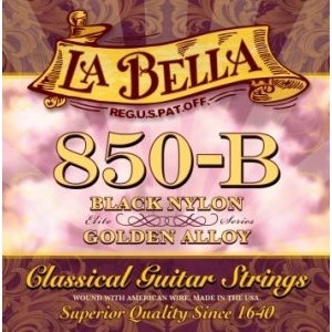 La Bella 850B Струны для классической гитары, черный нейлон 