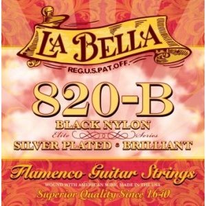 La Bella 820B Струны для классической гитары, черный нейлон