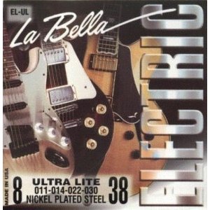 Струны для электрогитары LA BELLA EL-UL Ultra Light 8-38 