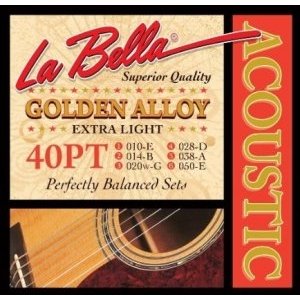 Струны для акустической гитары LA BELLA 40PT Extra Light 10-50 