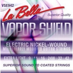 Струны для электрогитары LA BELLA VSE942 сталь с круглой никелированной обмоткой, Extra Light, 9-42 