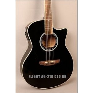 Электроакустическая гитара FLIGHT AG-210 CEQ BK