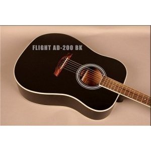 Акустическая гитара FLIGHT AD-200 BK + Чехол 