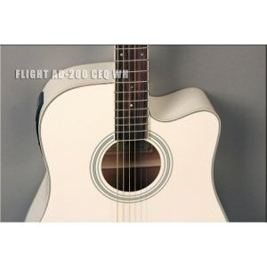 Электроакустическая гитара FLIGHT AD-200 CEQ WH + Чехол 
