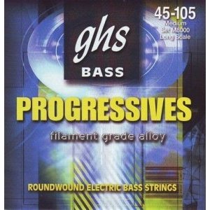 Струны для 4-х струнной бас гитары GHS M8000 Medium 45-105 