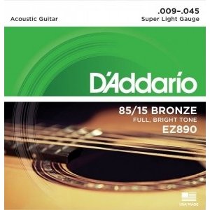 Струны для акустической гитары D&#39;ADDARIO EZ890 Super Light 9-45 
