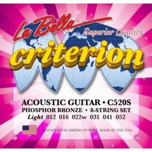 Струны для акустической гитары LA BELLA C520S Light 12-52 