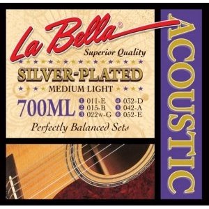 Струны для акустической гитары LA BELLA 700ML Medium Light 11-52 