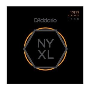 Струны для 7-струнной электрогитары D&#39;ADDARIO NYXL1059 Regular Light, 10-59 